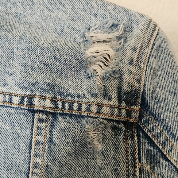 LOVERS + FRIENDS Distressed Jean Jacket - Picture 12 of 16